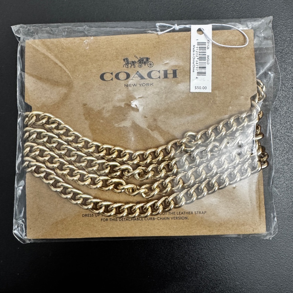 Coach Gold Chain Strap